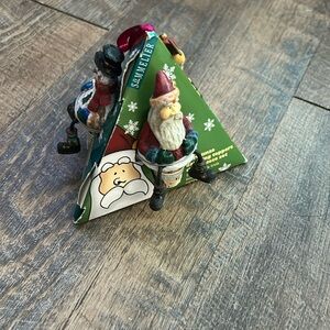 Sommelier Christmas Dangling Wine Toppers 3 Piece Set New‎ in Box Santa snowman